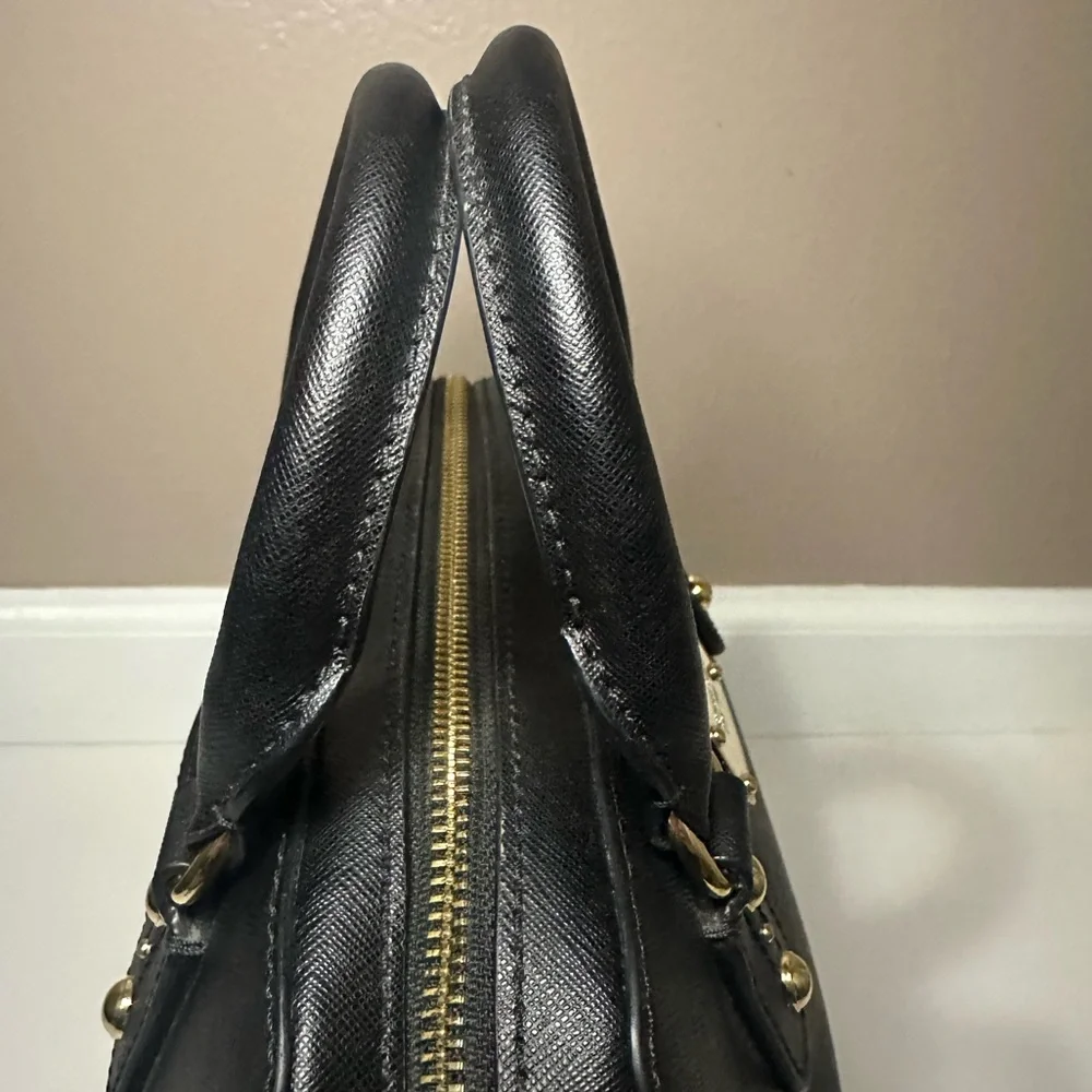Michael Kors EUC Black Saffiano Leather Jet Set Convertible Satchel
